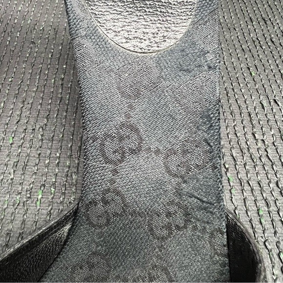 Gucci Black Heels with Gold and Brown Accents - Picture 4 of 12